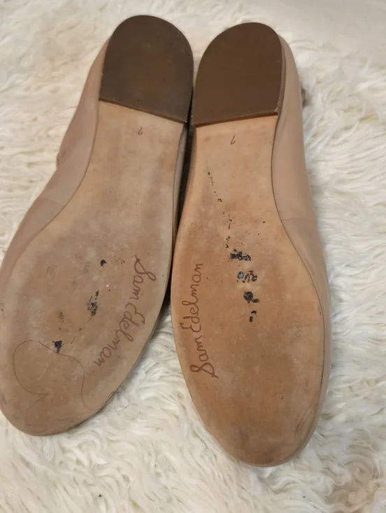 Sam Edelman Nude Ballet Flats with Bow - Picture 9 of 13